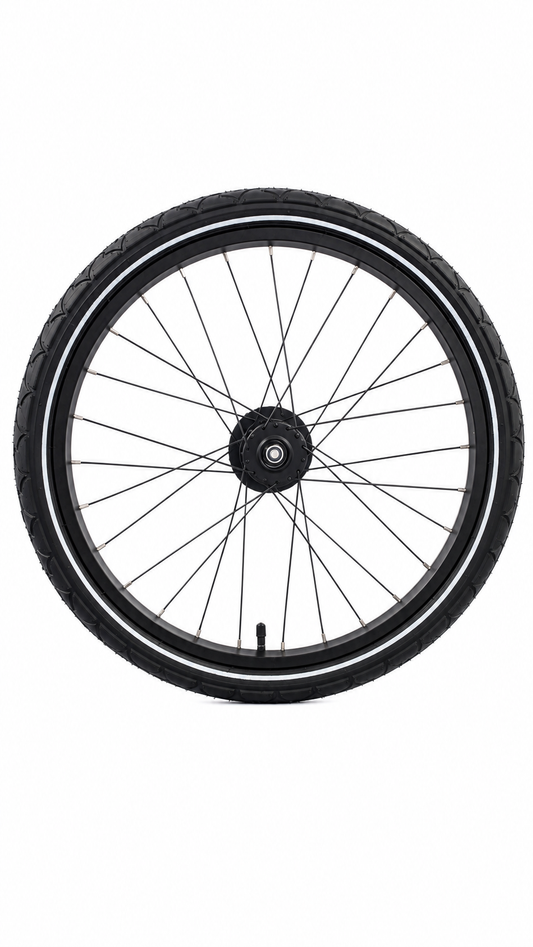 Ersatzteil Fahrradanhänger Dryk Duo/Duo Plus - Hinterrad - Schwarz