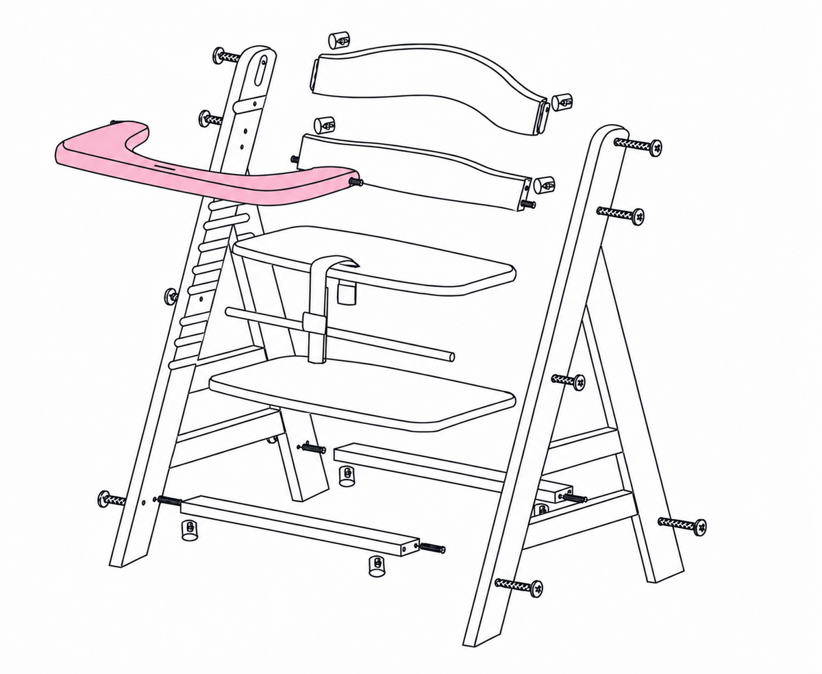 Ersatzteil Alpha Hochstuhl - Schutzbügel - Dusty Rose