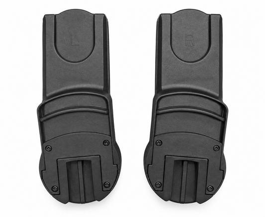 Ersatzteil Kinderwagen Grow N Care Set Dark Grey - Babyschalen-Adapter (Paar) - Schwarz
