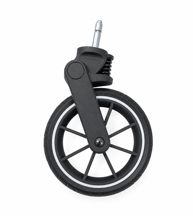 Ersatzteil Kinderwagen Convert N Care Olive/Dark Grey - Vorderrad links - Schwarz