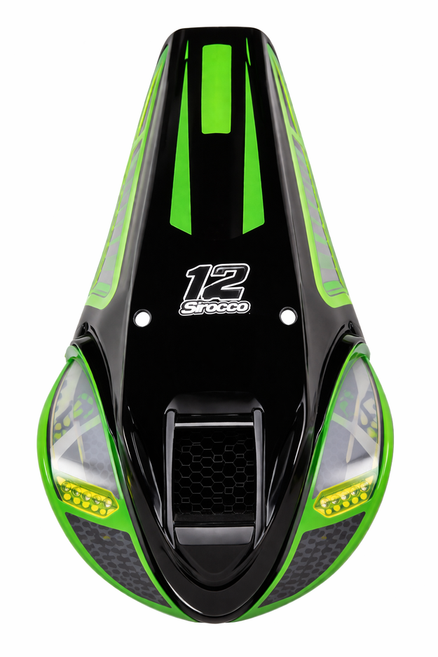Ersatzteil Gokart & Tretauto Hurricane Green -  Frontabdeckung - Grün/Schwarz