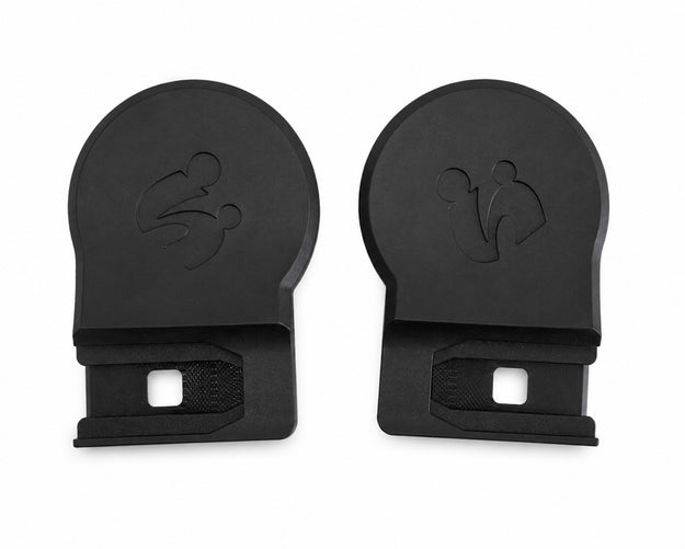 Ersatzteil Kinderwagen Grow N Care Set Dark Grey - Wannen-Adapter kurz (Paar) - Schwarz