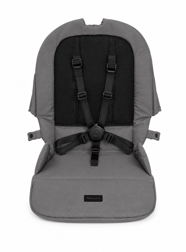 Ersatzteil Kinderwagen Grow N Care Set - Sitzbezug inkl. Rückenlehne + Gurt - Dark Grey