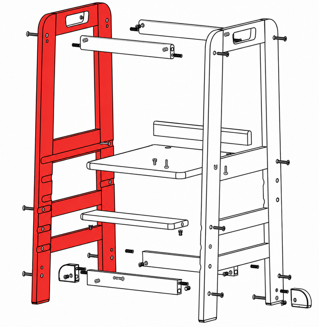 Repuesto Torre de Aprendizaje Learn N Explore - Panel Lateral (Derecho) - Negro