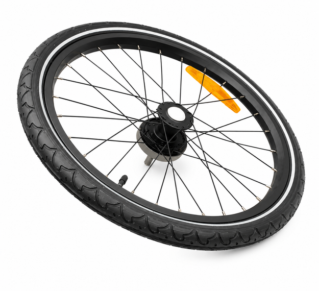 Ersatzteil Fahrradanhänger Bike N Walk - Hinterrad - Schwarz