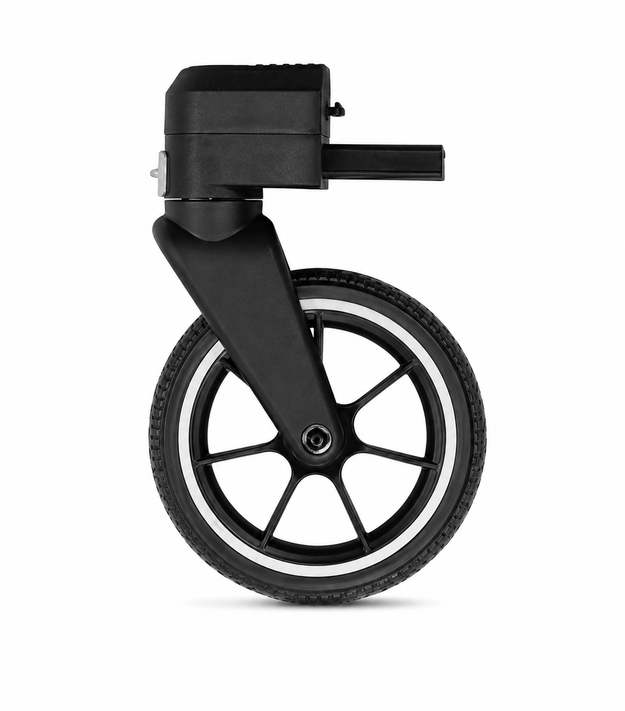 Ersatzteil Fahrradanhänger Bike N Walk - Vorderrad Buggy Gummi inkl. Halterung - Schwarz
