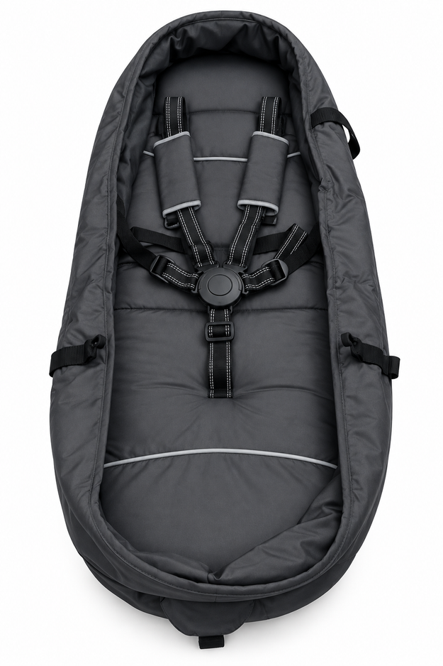 Ersatzteil Geschwisterwagen Duett 2 - Bezug Sitz oben - Melange Charcoal