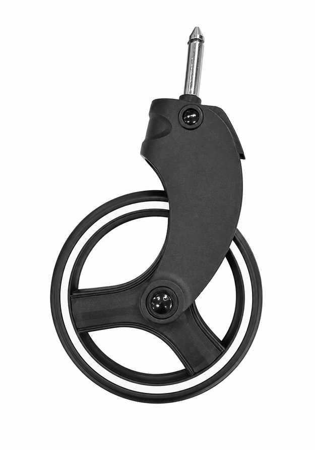Ersatzteil Zwillingsbuggy Swift X Duo - Vorderrad links - Schwarz