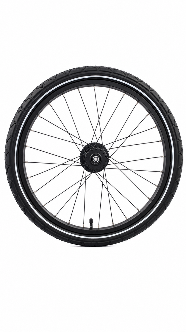 Ersatzteil Fahrradanhänger Dryk Duo/Duo Plus - Hinterrad - Schwarz