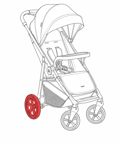 Ricambio Buggy Shop N Care SY - Ruota posteriore - Nero