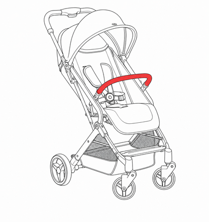 Ricambio - Buggy Travel N Care Plus - Barra di protezione - Nero