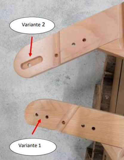 Ersatzteil Alpha Hochstuhl -  Seitenteil (links) Var.1 - Grey